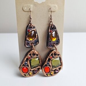 Large Chunky Dangle Earrings Lead Nickel Free